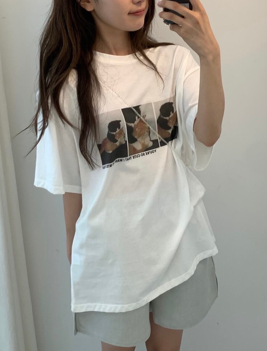 (即納)fure / cat tee / 2color