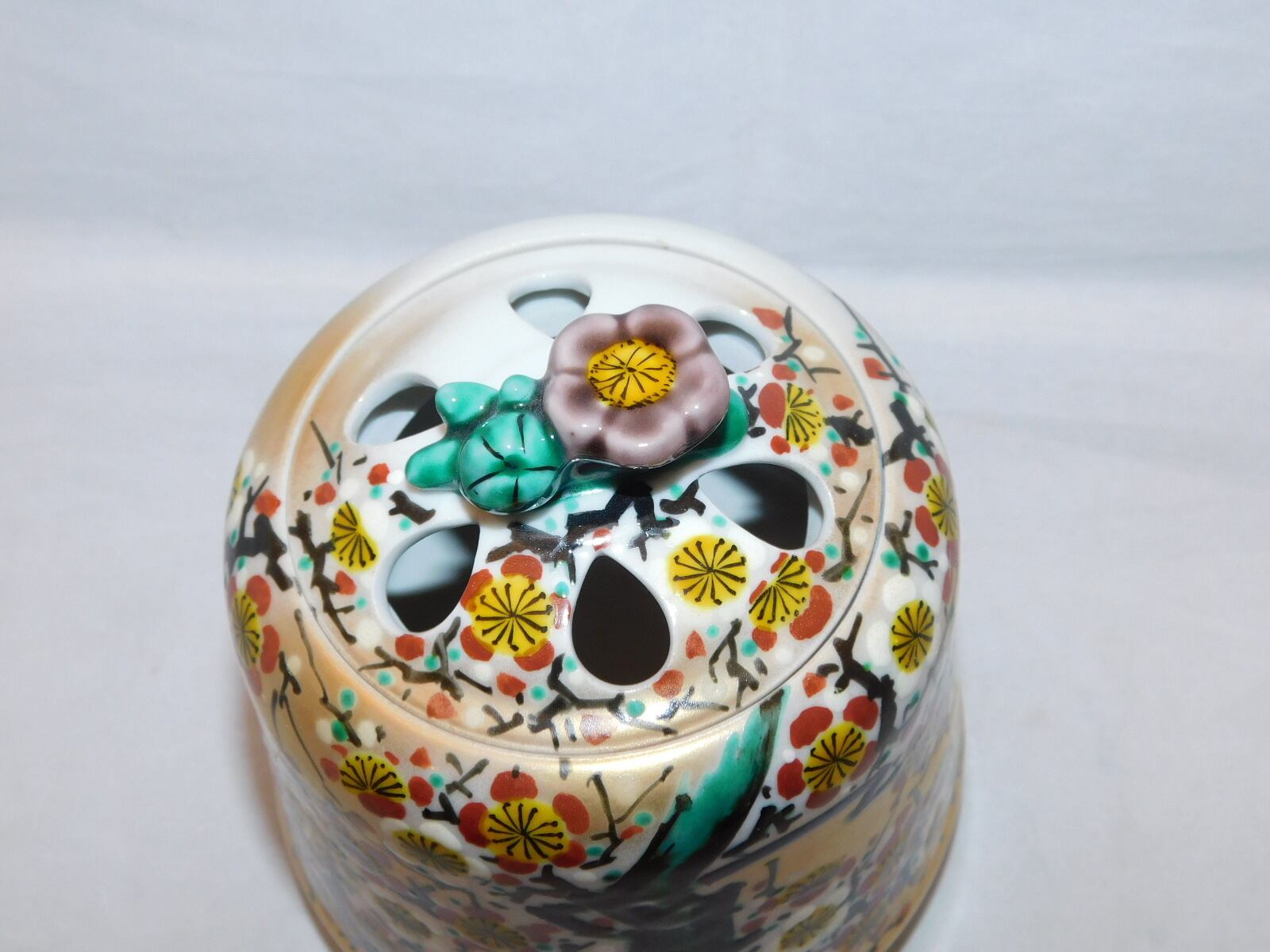 九谷香炉 Kutani porcelain incense burner | 春夏秋冬（しき