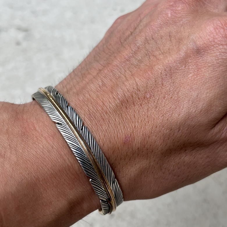 インディアンジュエリー Indian Jewelry 12KGF フェザーバングル
