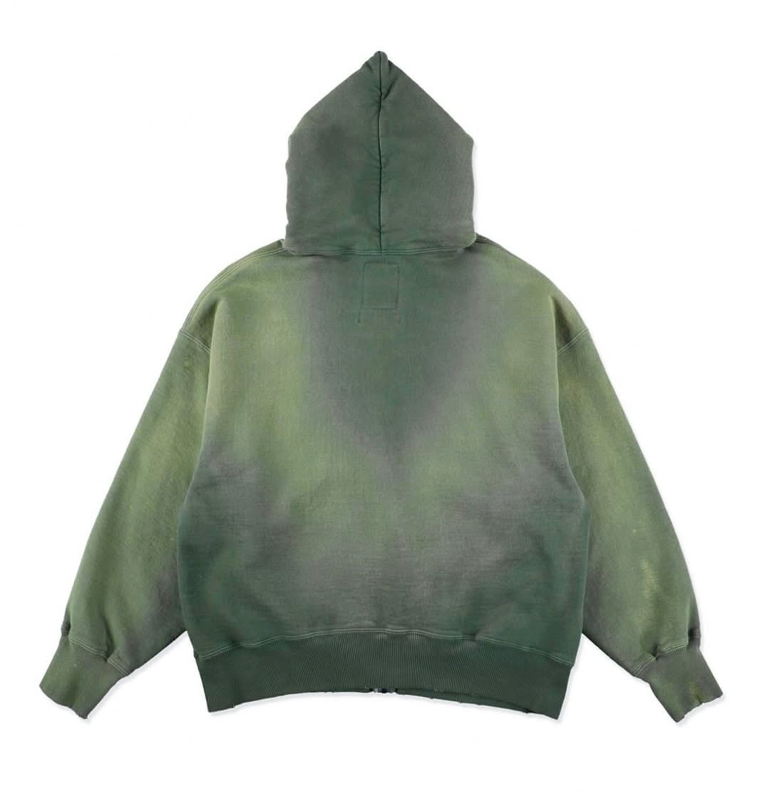 トップス BOWWOW ARMY ZIP HOODIE AGED XL BOWWOW ARMY ZIP HOODIE AGED AGED GREEN | BASE LINE