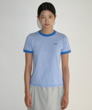[SINOON] STRIPE LINGER T-SHIRTS (BLUE)