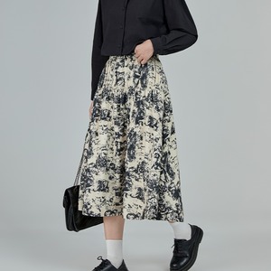 retro middle a-line skirt