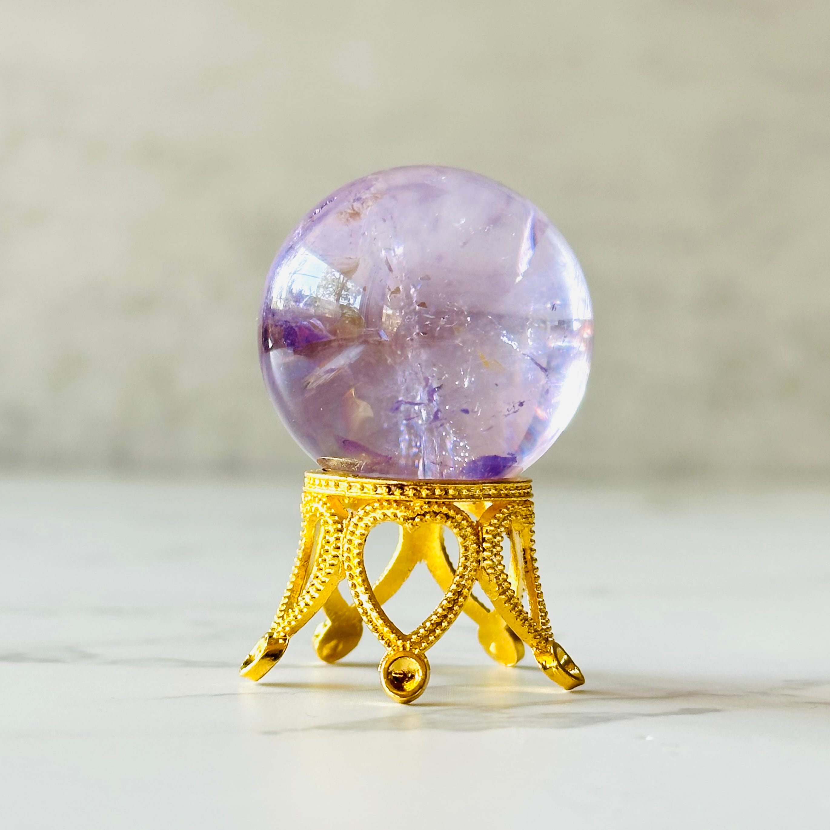 蓮花スフィア台座シルバーよりのピンクゴールドまとめて購入で1,400円