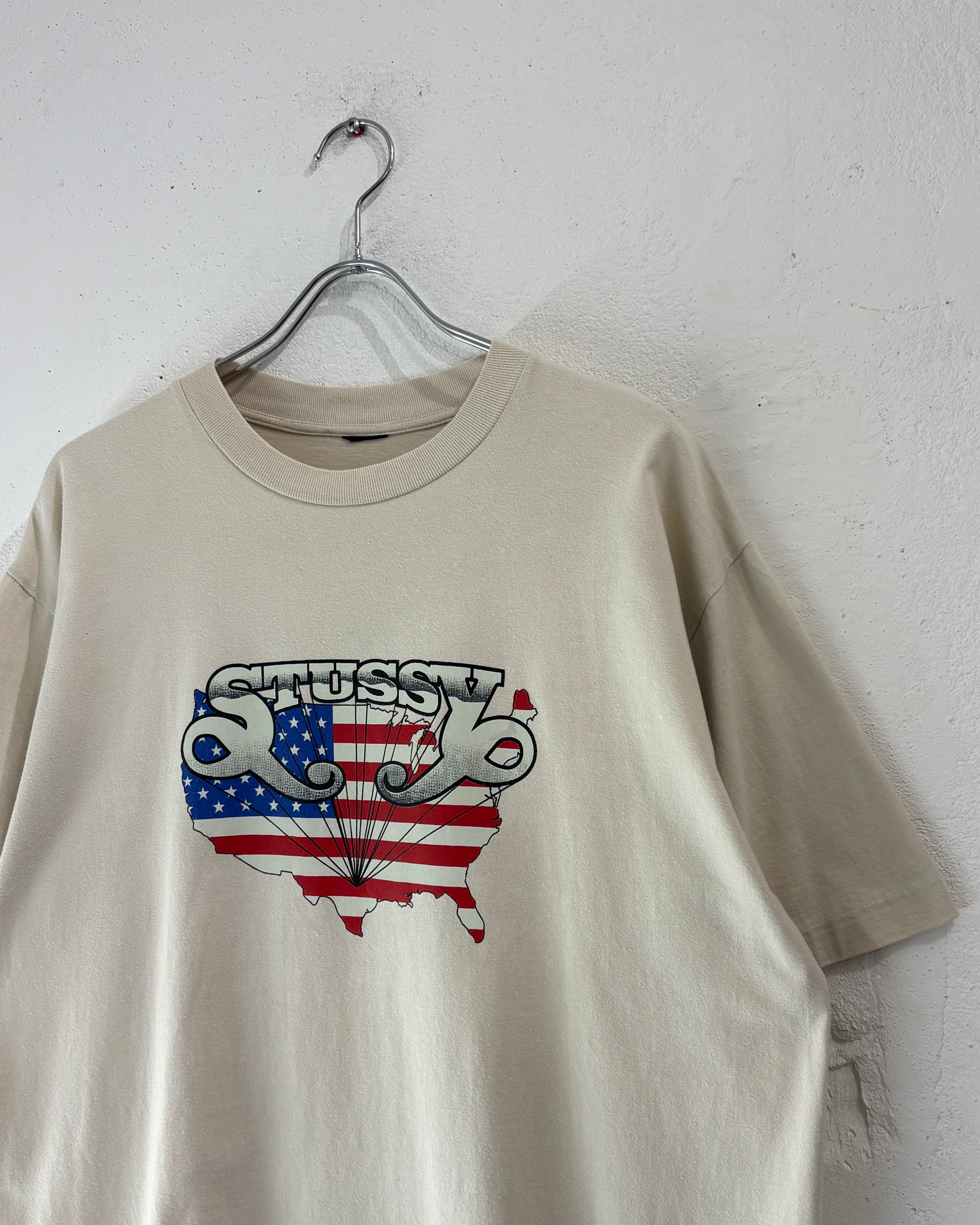 90s OLD STUSSY USA Logo Print Tee