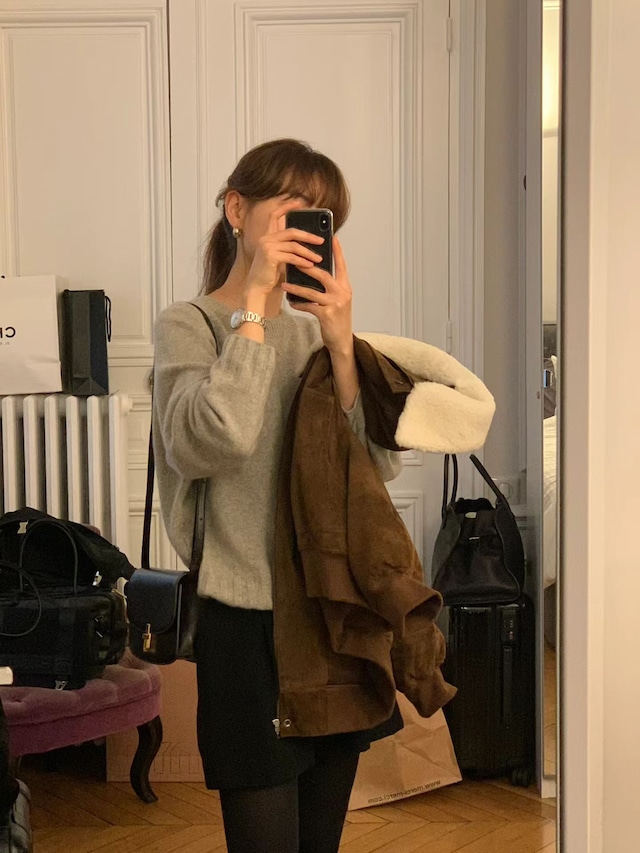 (OUNCE) cash basic pullover knit / 4color