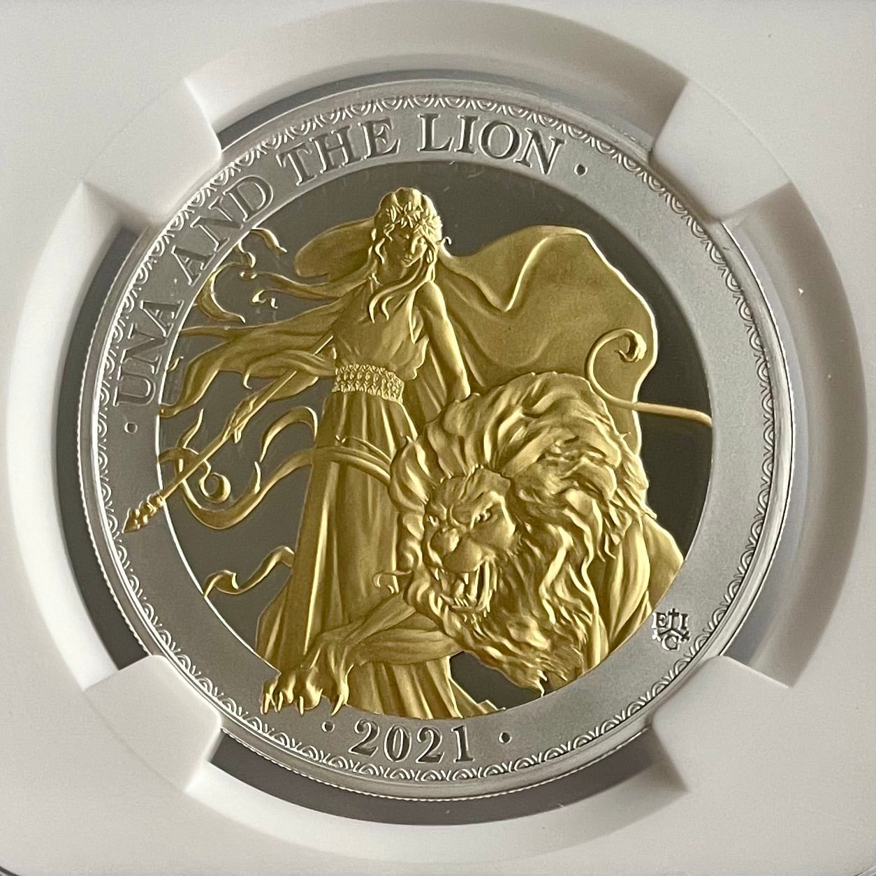 2020 セントヘレナ ウナライオン ￡1 プルーフ銀貨 NGC PF70UCNGC社