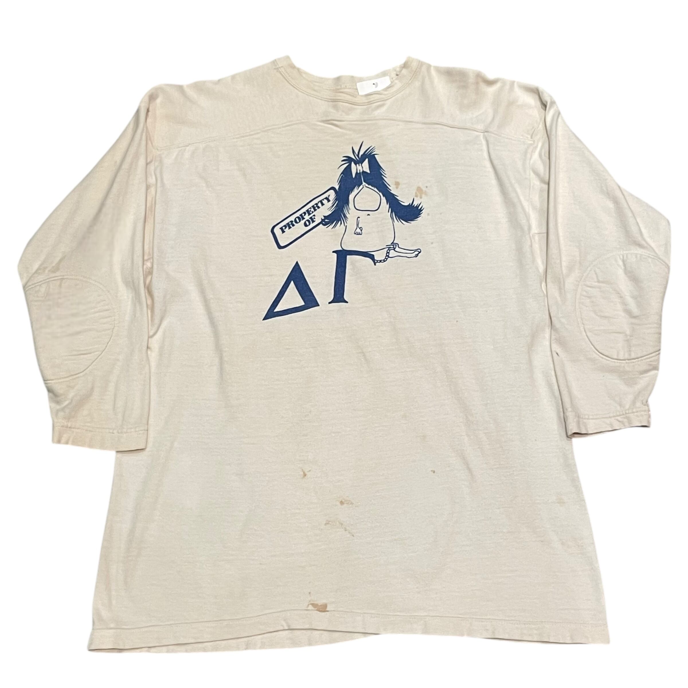 70s "PROPERTY OF ΔΓ" cotton football shirt