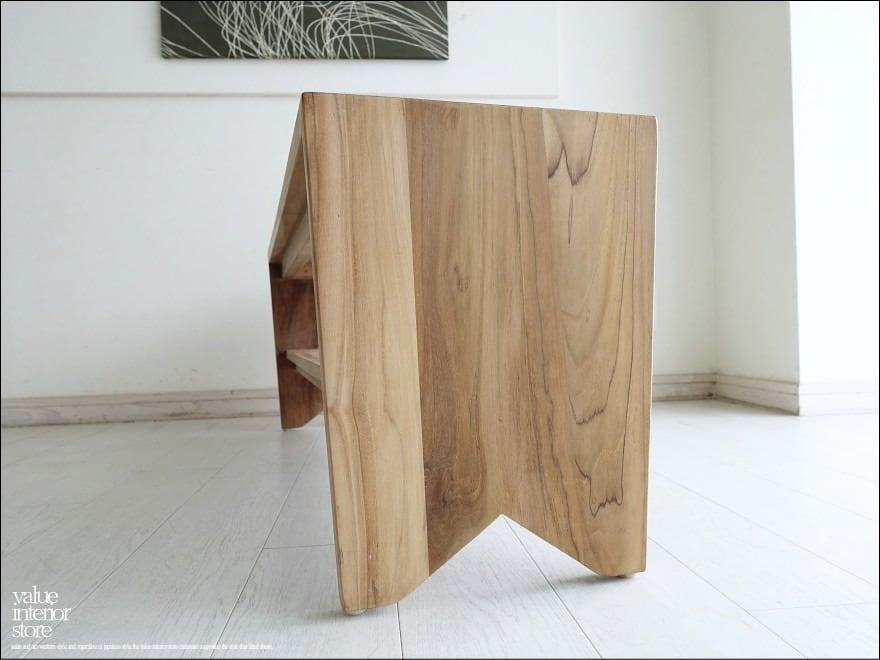 チーク無垢材 ベンチBanga/N 長椅子 ダイニングベンチ