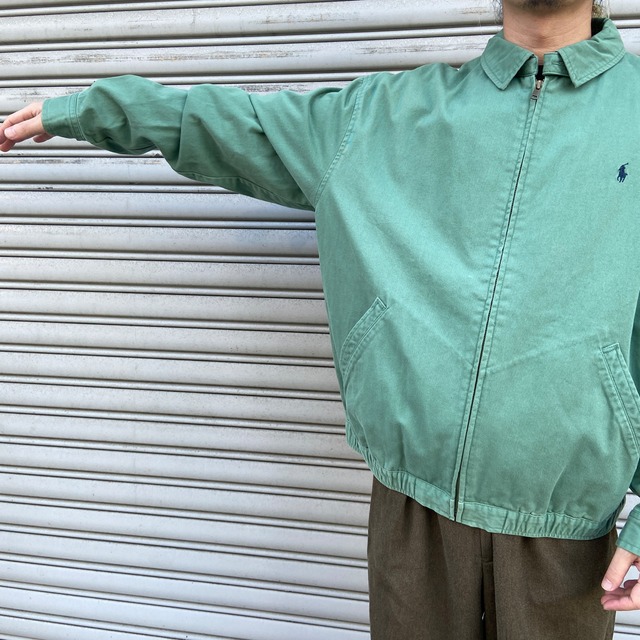 80s ラルフローレン　スウィングトップ　ハリントンジャケット　緑　L 三角タグ