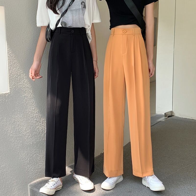 パンツ ルーズスリムサマー薄手ブラックハイウェストウェスト 夏物 1号婦人29986493696