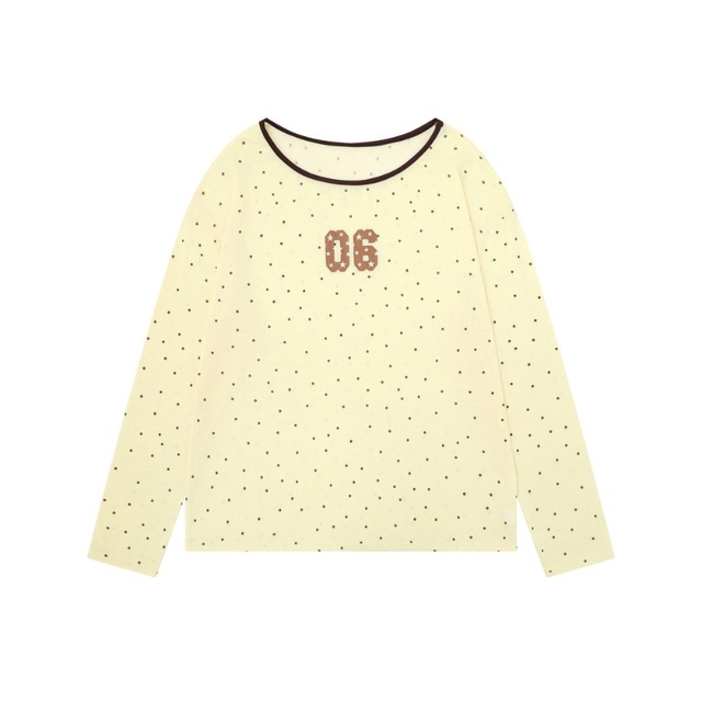 see-through number dot tea　シースルーナンバードットティー　J1803