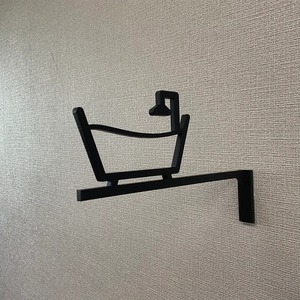 【お店サイン】　バスルームサイン　アイコン　アクリル製  　中抜き突き出しタイプ 2COLOR