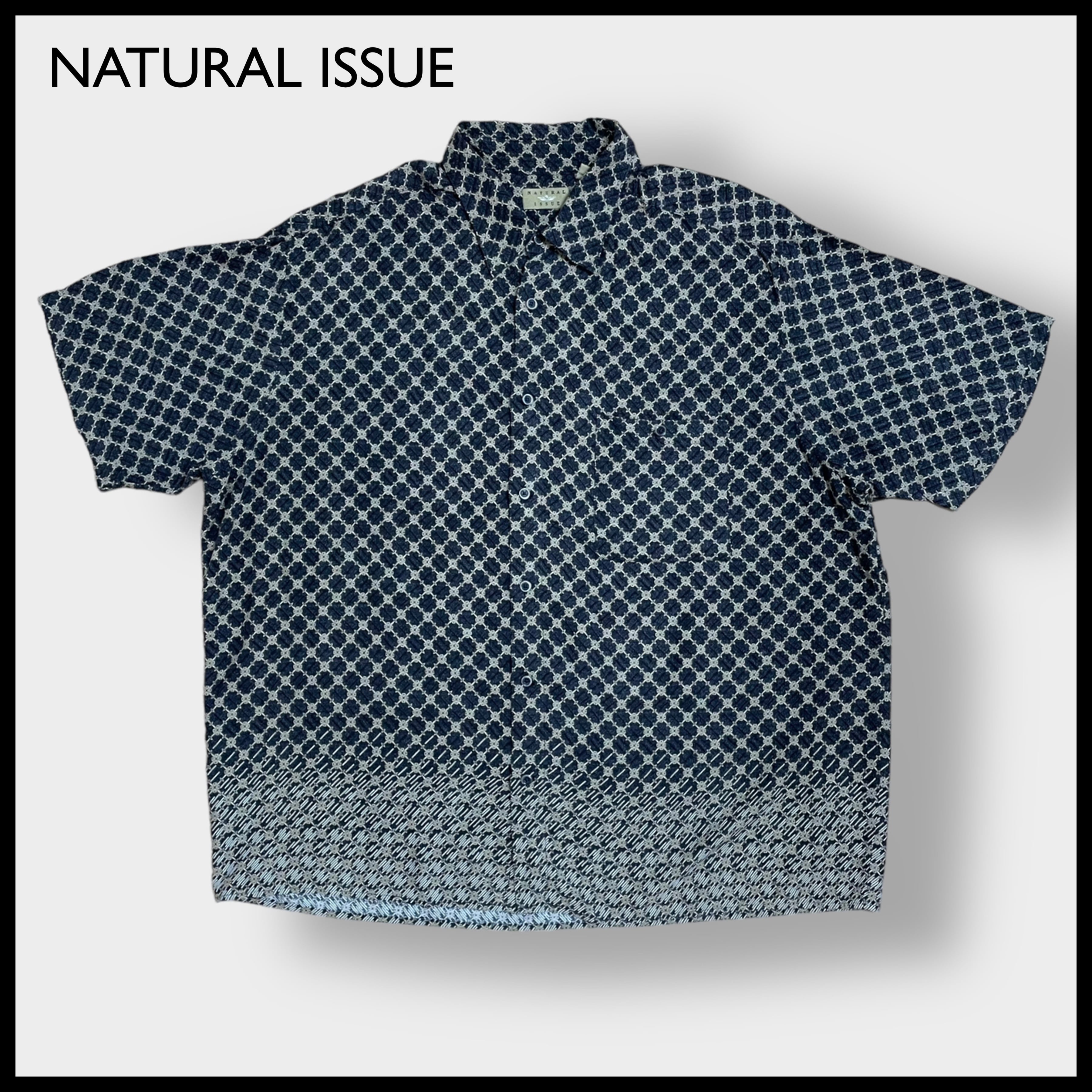 【NATURAL ISSUE】半袖シャツ 個性的 柄シャツ 総柄 オール ...