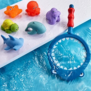 お風呂おもちゃ 水遊びセット 魚すくい 網付き 水鉄砲 アニマル ぷかぷか浮かぶ ソフト素材 やわらかい 握って楽しめる すくい遊び 知育玩具 子供 バスタイム プレゼント 商品画像9