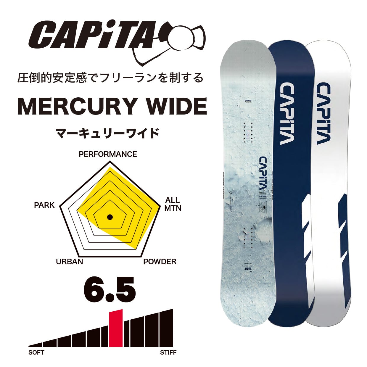 capita mercury 158w  キャピタマーキュリー 158cmワイド