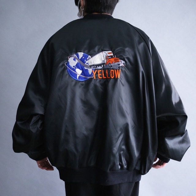"刺繍" back good design over size stadium blouson