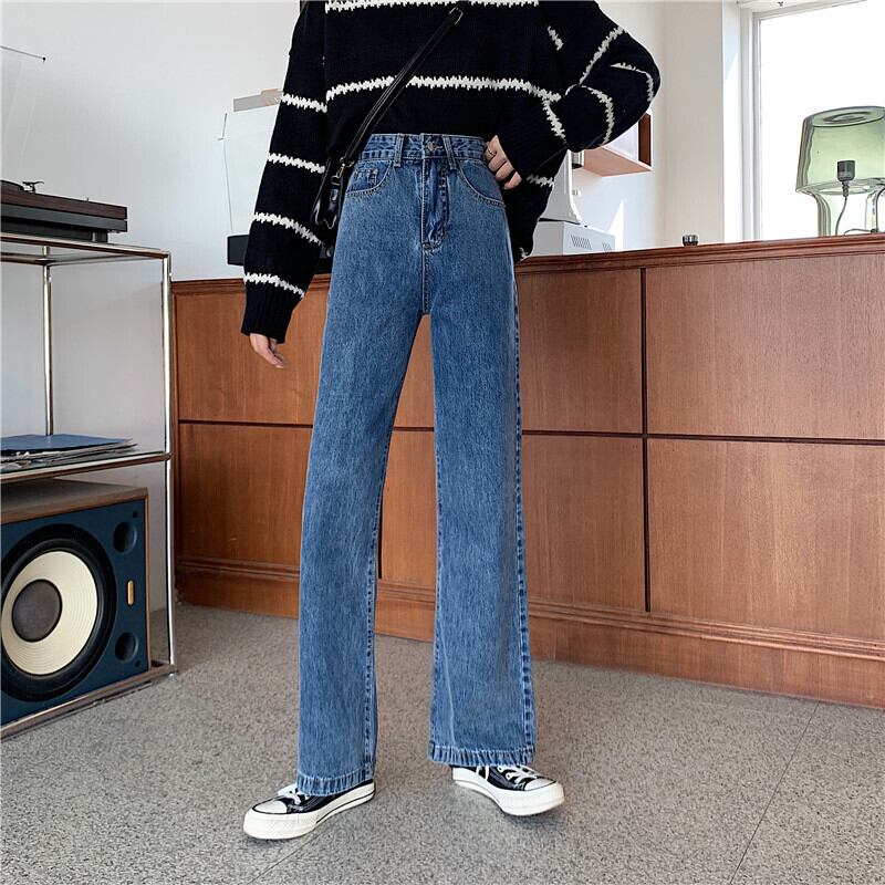 オータムジーンズ スタンダードルーズパンツ レトロ 秋物 YY-ファッション99749624298