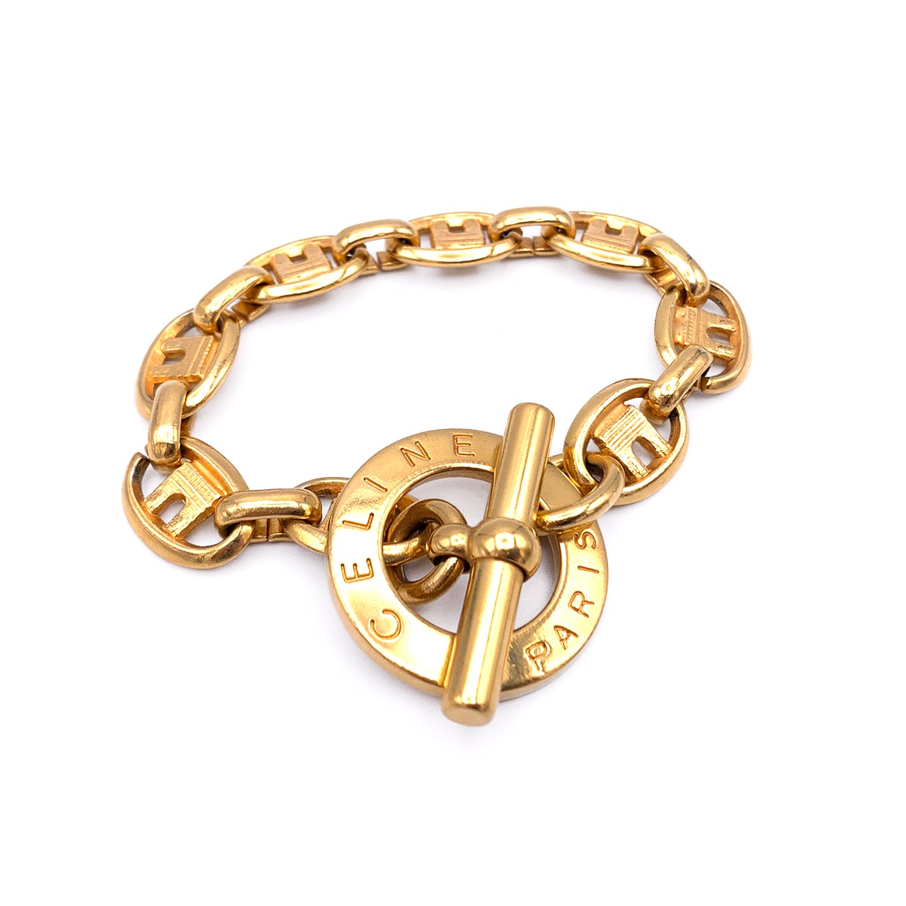 CELINE セリーヌ トリオンフ ブレスレット ゴールド vintage  