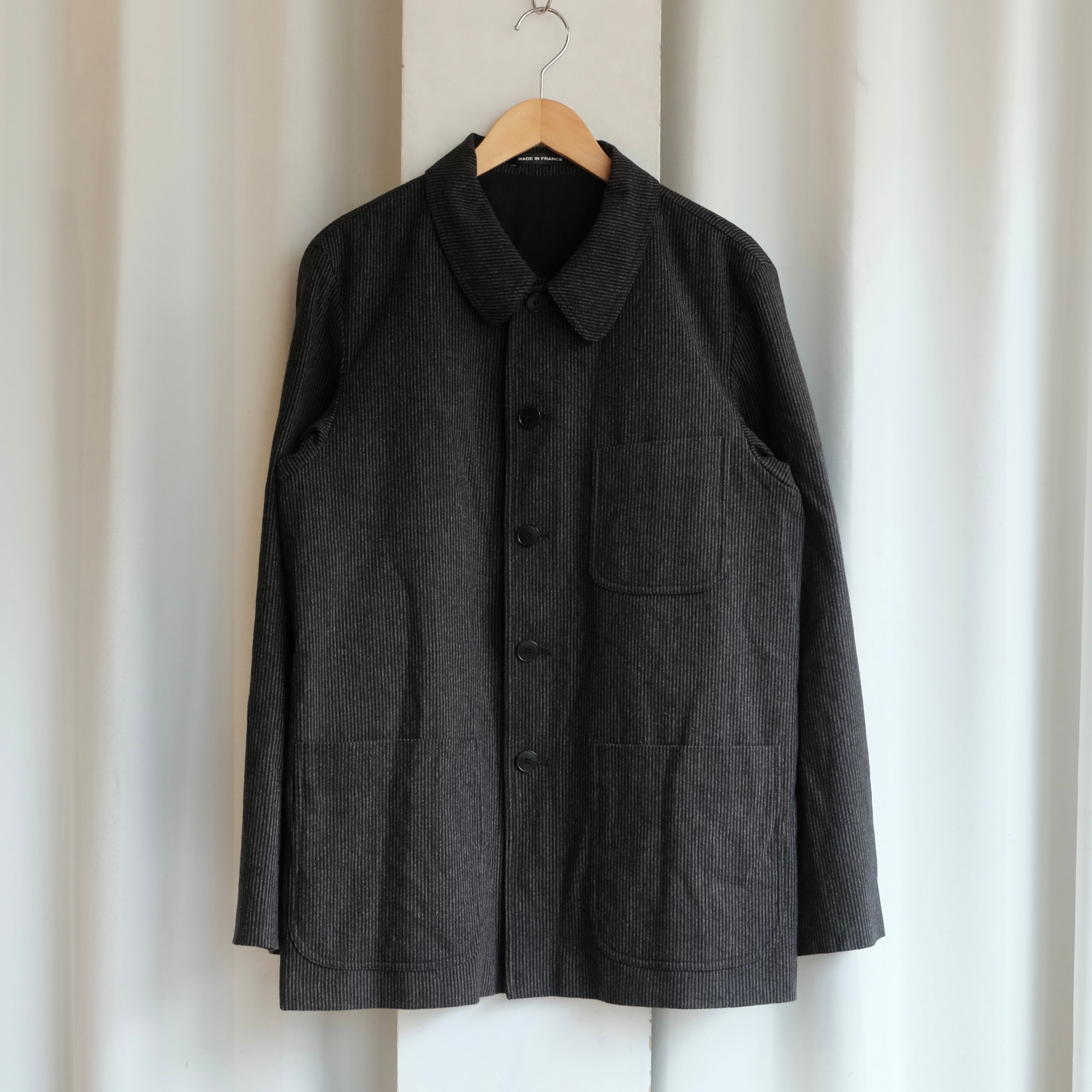 agnes b. HOMME MADE IN FRANCE WOOL STRIPE JACKET | safarionline