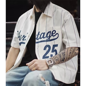 Stripe design shirt P694