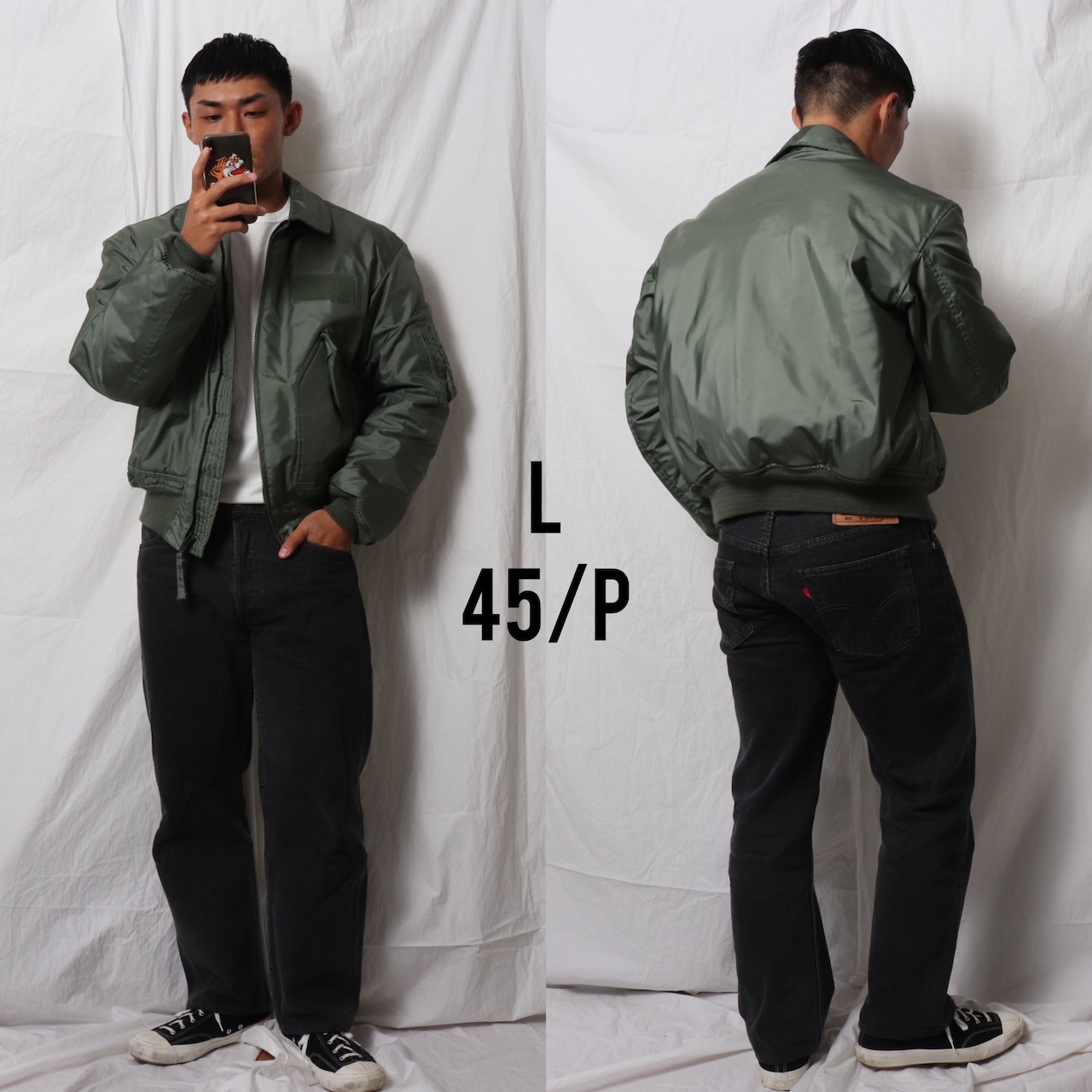 新品 CWU-45/P L 00年 米軍実物 トップガン フライトジャケット