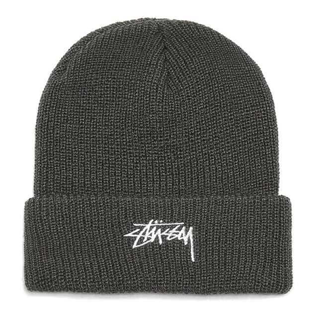 90s OLD STUSSY/Logo embroidery Long Beanie/Free/刺繍ロゴ/ロング