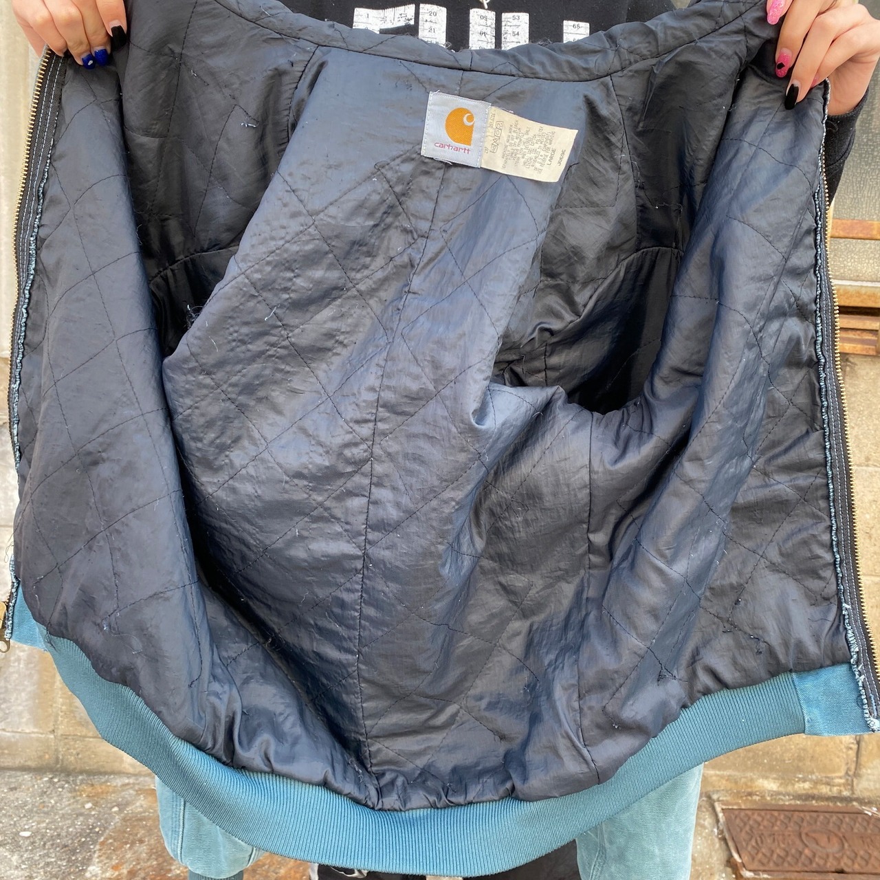 80年代 Carhartt カーハート ダック地 アクティブジャケット ボーイズL 