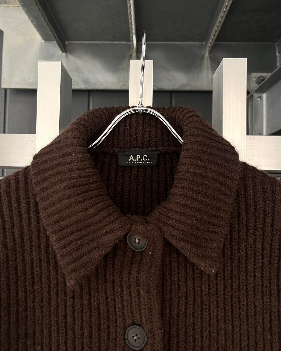 98AW A.P.C. Wool Rib Knit Blouson FRANCE製 | VOLAR