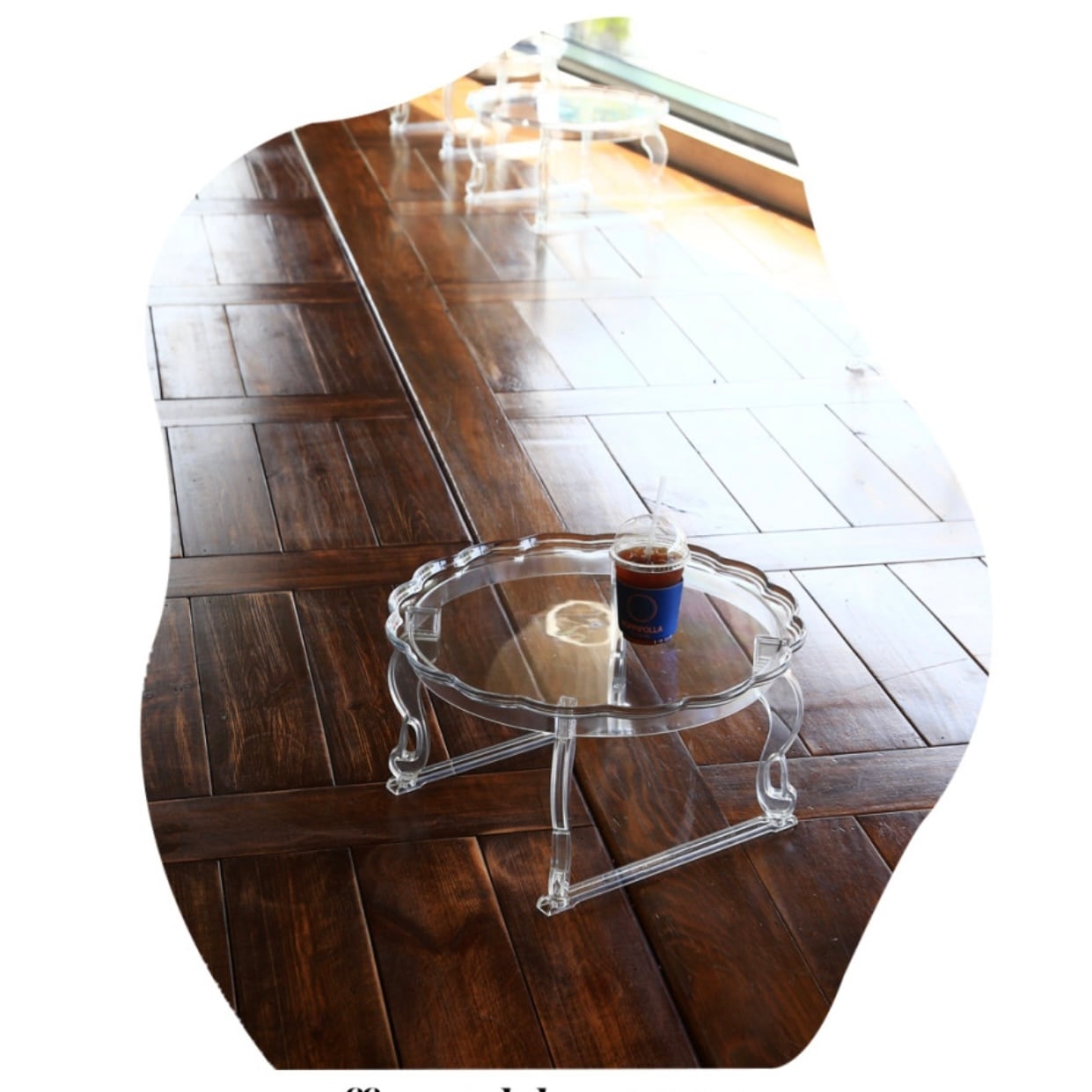 即発】korean style clear tea table / コリアンスタイル クリア