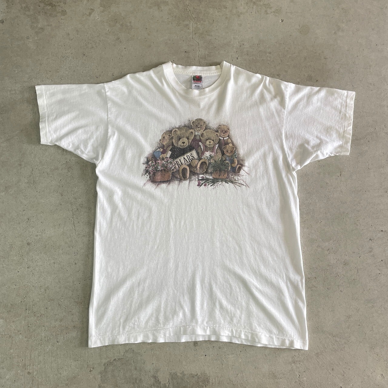 ビッグサイズ 90年代 テディベア アート アニマル プリントTシャツ 