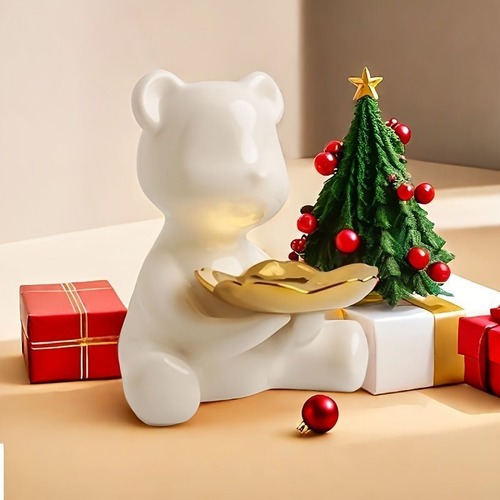 クマの小物入れ クマの置物 かわいい部屋の装飾 キーホルダー ジュエリー 収納 玄関 デスク リビング プレゼント ギフト