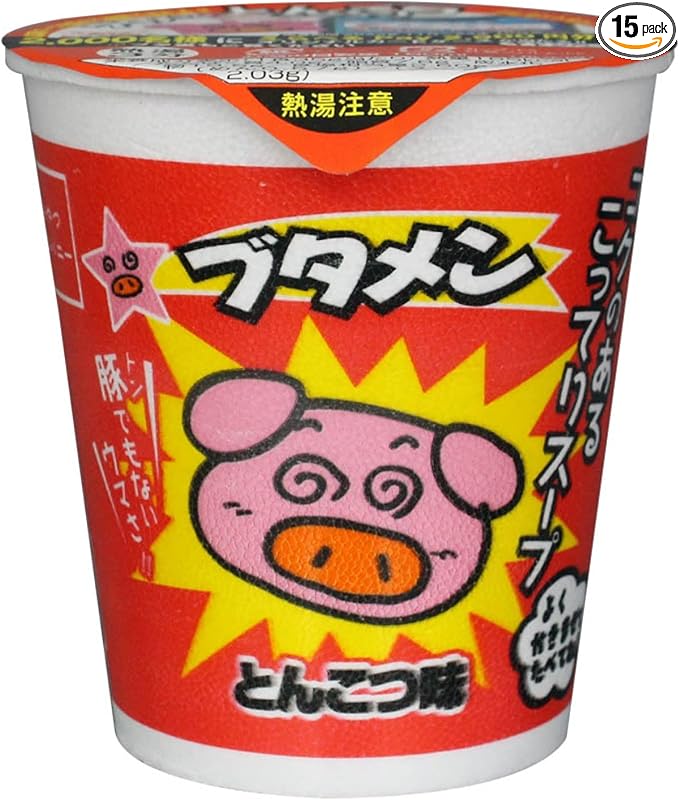 公式】おやつカンパニー ブタメンとんこつ味 35g×15個(ミニカップ