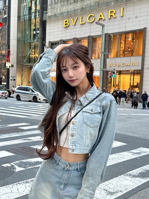 キラキラビジューデニムセットアップ