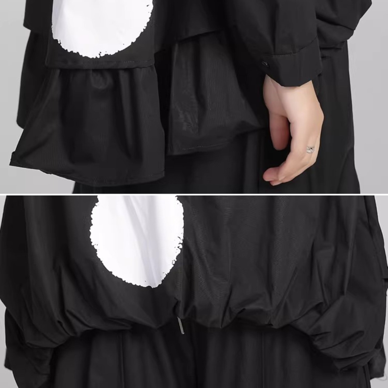 Dot Drawstring Hem Top / ドット ドローストリング ヘム トップス