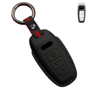 【特価処分】キーケース アウディ 専用 スマートキーケース A6 A7 A8 Q7 Q8 キーカバー 本革 レザー 全面保護 キーシェル E-Tron 3-Tasten Autoschlussel Keyless 等に適用 キーホルダー