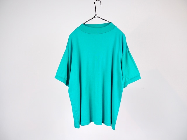 1980's〜 Big silhouette mock nexk t-shirt size:F