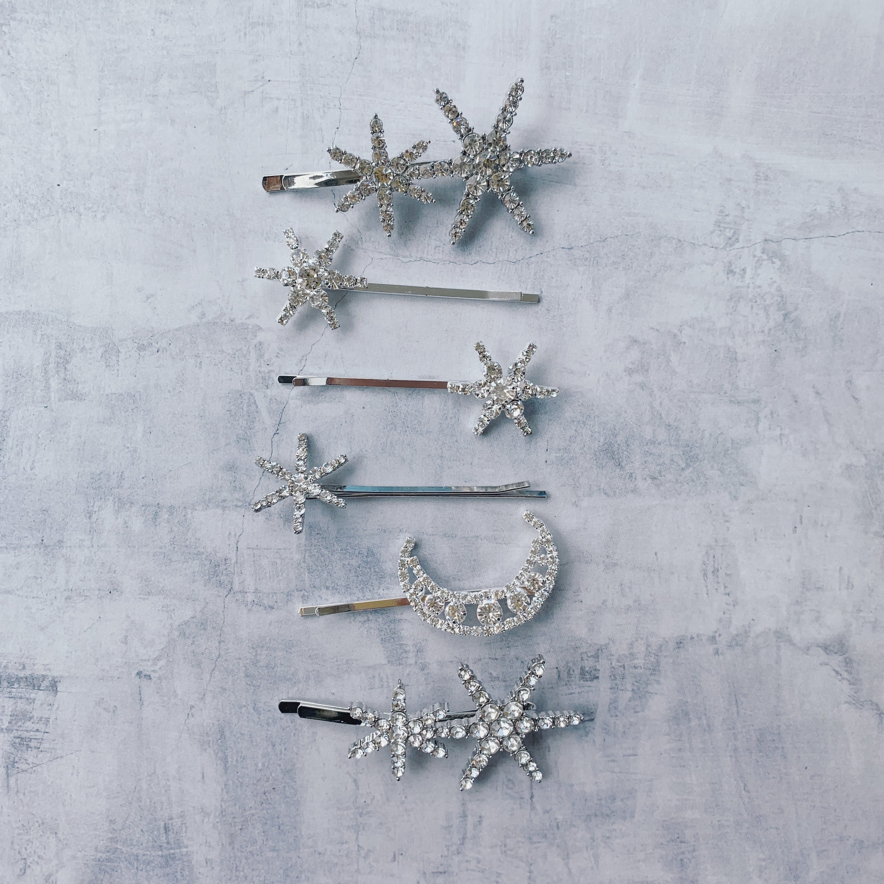 H-107 Stardustヘアピン6本セット シルバー | ウェディング