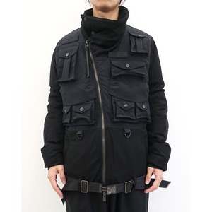 [D.HYGEN] (ディーハイゲン) ST104-0126A Wrap High-Neck Multi-Pocket Down Jacket