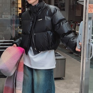 レザー風ボリュームコットンブルゾン　1005