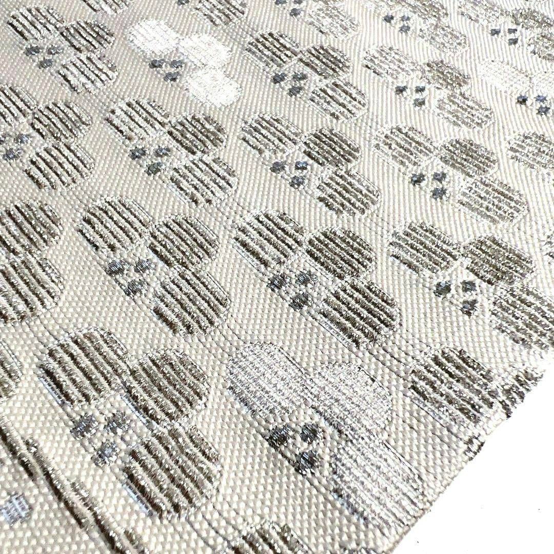 未着用 金華山織り 輪奈ビロード 松模様 花菱 袋帯 着物 114a p  