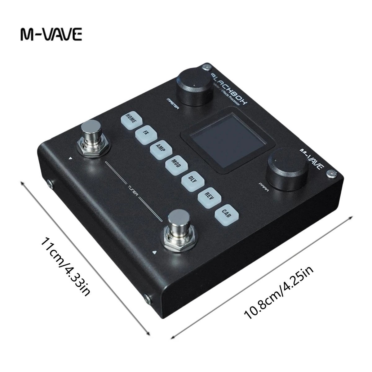M-VAVE ブラックボックス ギター・ベース用 マルチエフェクター | 充電