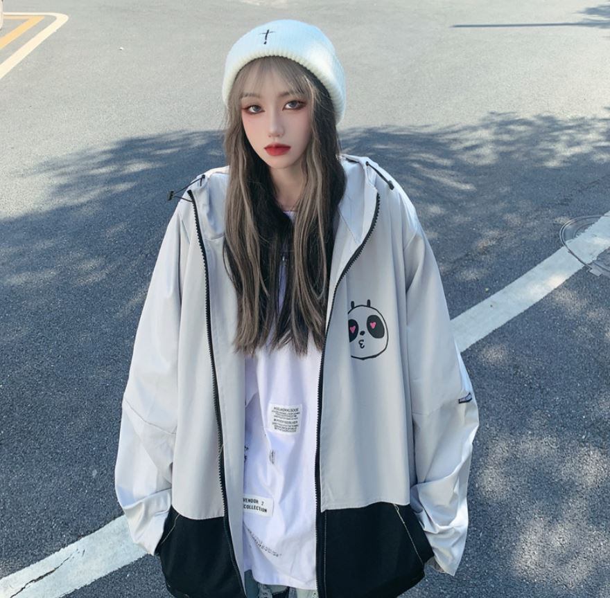レディース アウター ジャケット ブルゾン カートゥーン おしゃれ モダン ストリート オルチャン 韓国ファッション 25 Amouretvie 韓国系 モード系 個性的ファッションの通販サイト