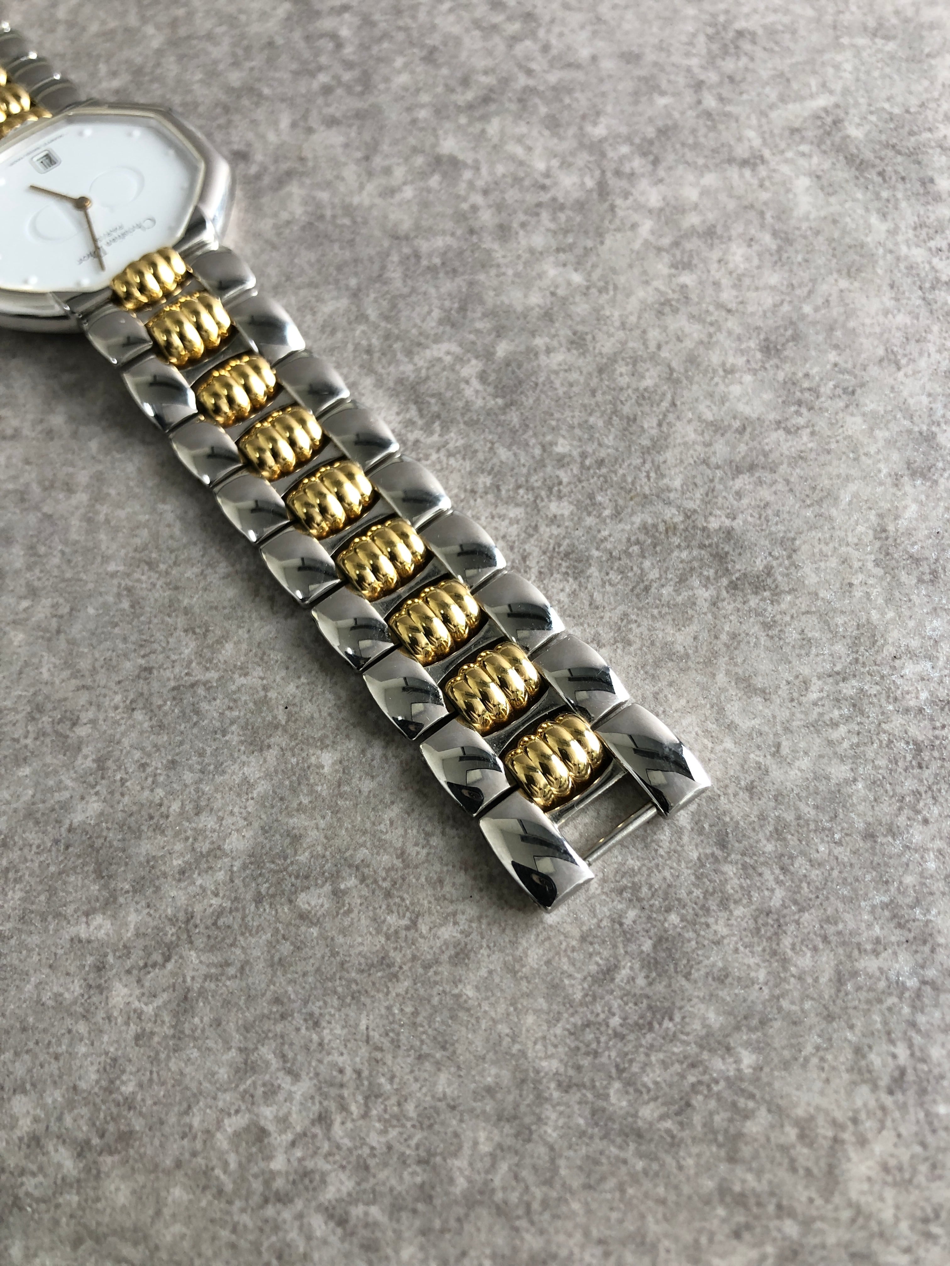 ディオール 45.204 腕時計　オクタゴン CD デイト コンビ レディース ディオール 腕時計 オクタゴン デイト コンビ シルバー文字盤 ロゴ