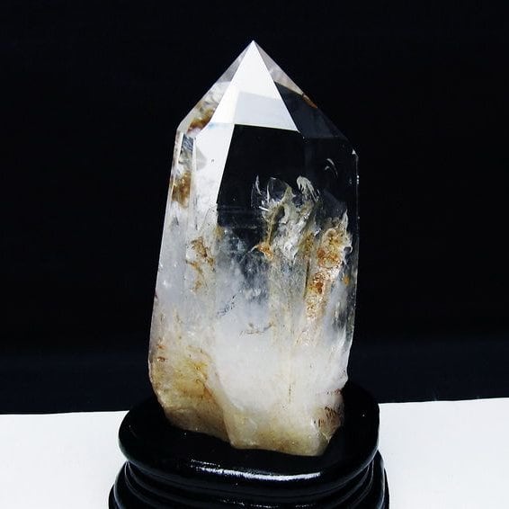 水晶 六角柱 水晶 ポイント 台座付属 一点物 152-3800