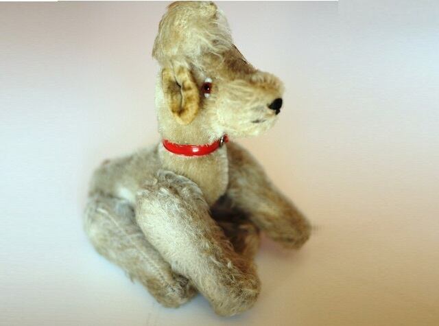 アンティーク シュタイフ プードル グレーSnobby