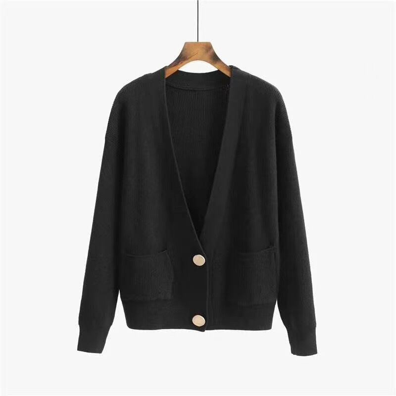 リブニットカーディガン