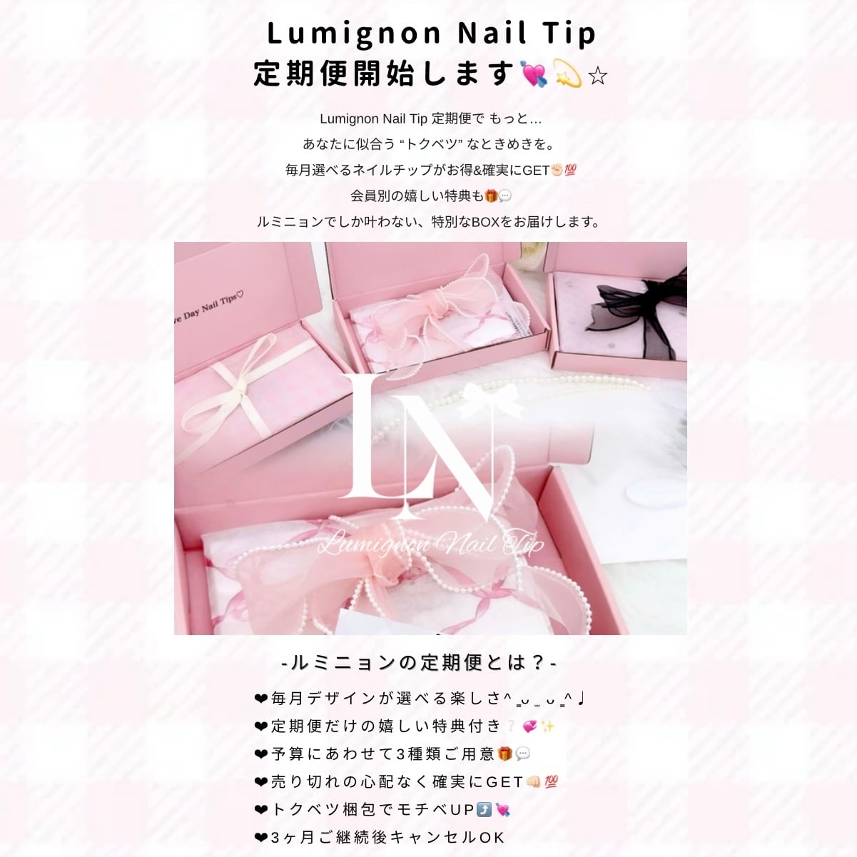 定期便】Lumignon ❤︎ Monthly Box | LumignonNailTip