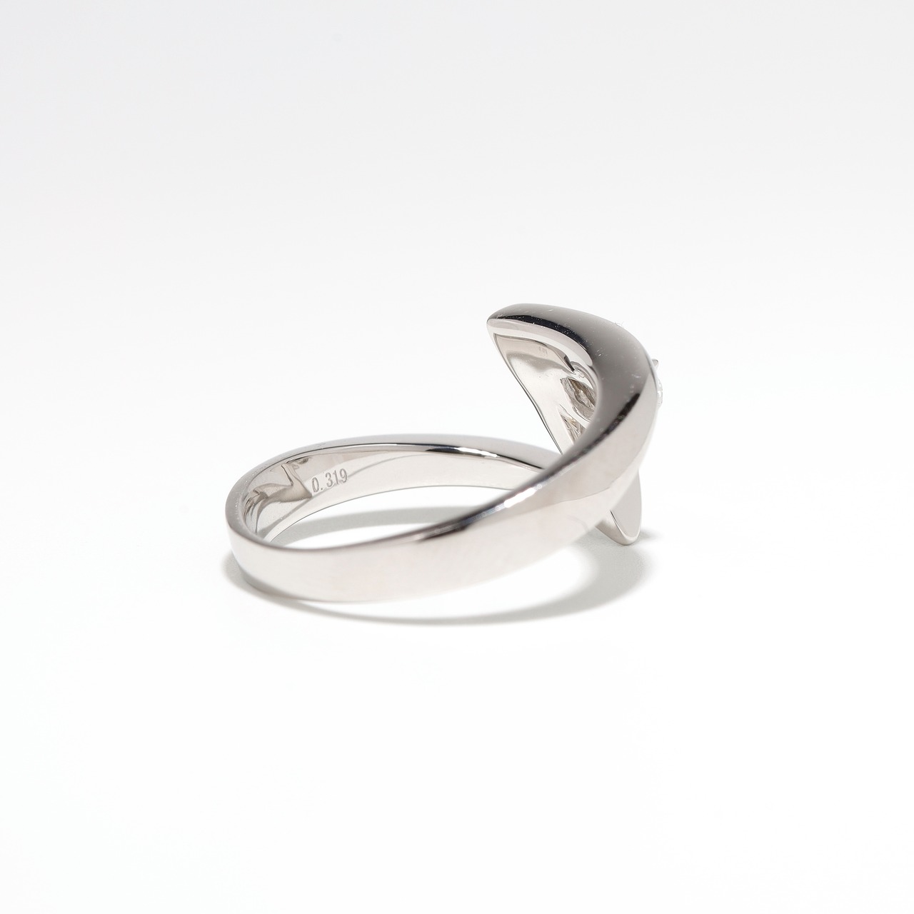 ペアシェイプカット ダイヤモンド デザインリング pt900 / I / SI1 / 0.319ct