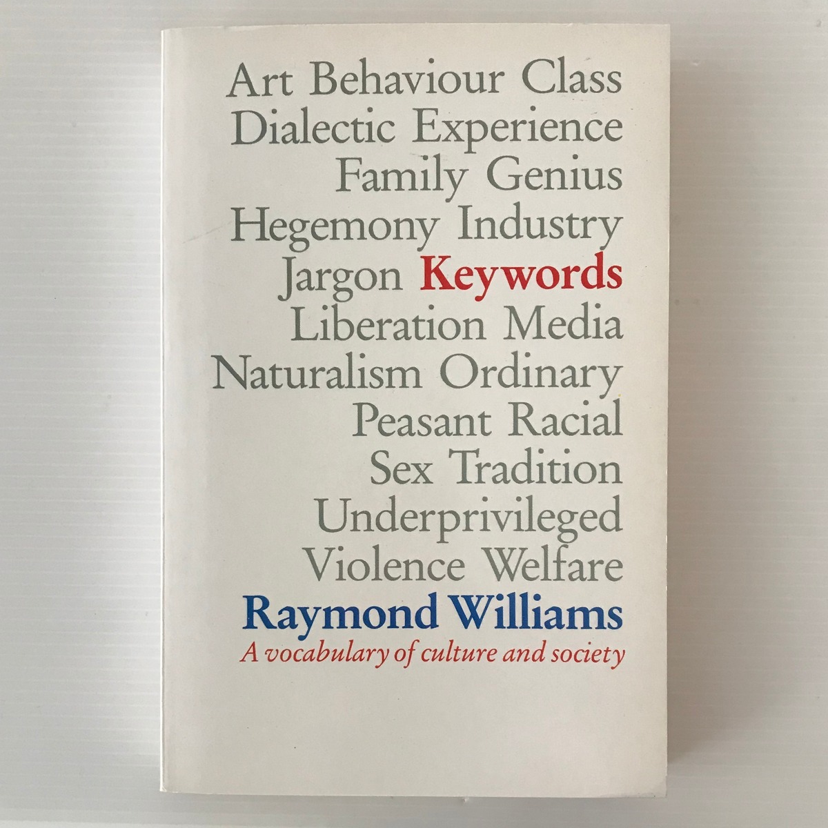 Keywords a vocabulary of culture and society ＜Flamingo＞ Raymond