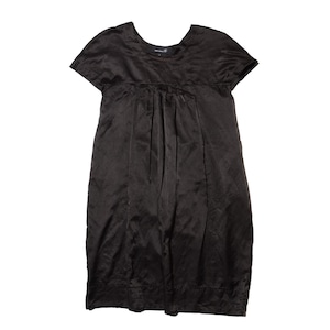 isabel marant etoile    silk/cotton  satin black mini dress